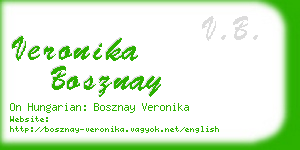 veronika bosznay business card